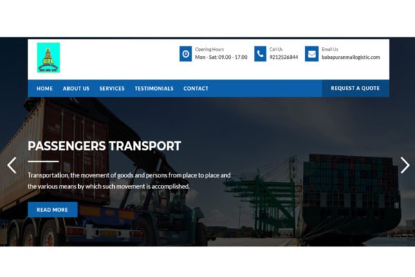 babapuranmallogistics  | Packers and Movers Website Designing