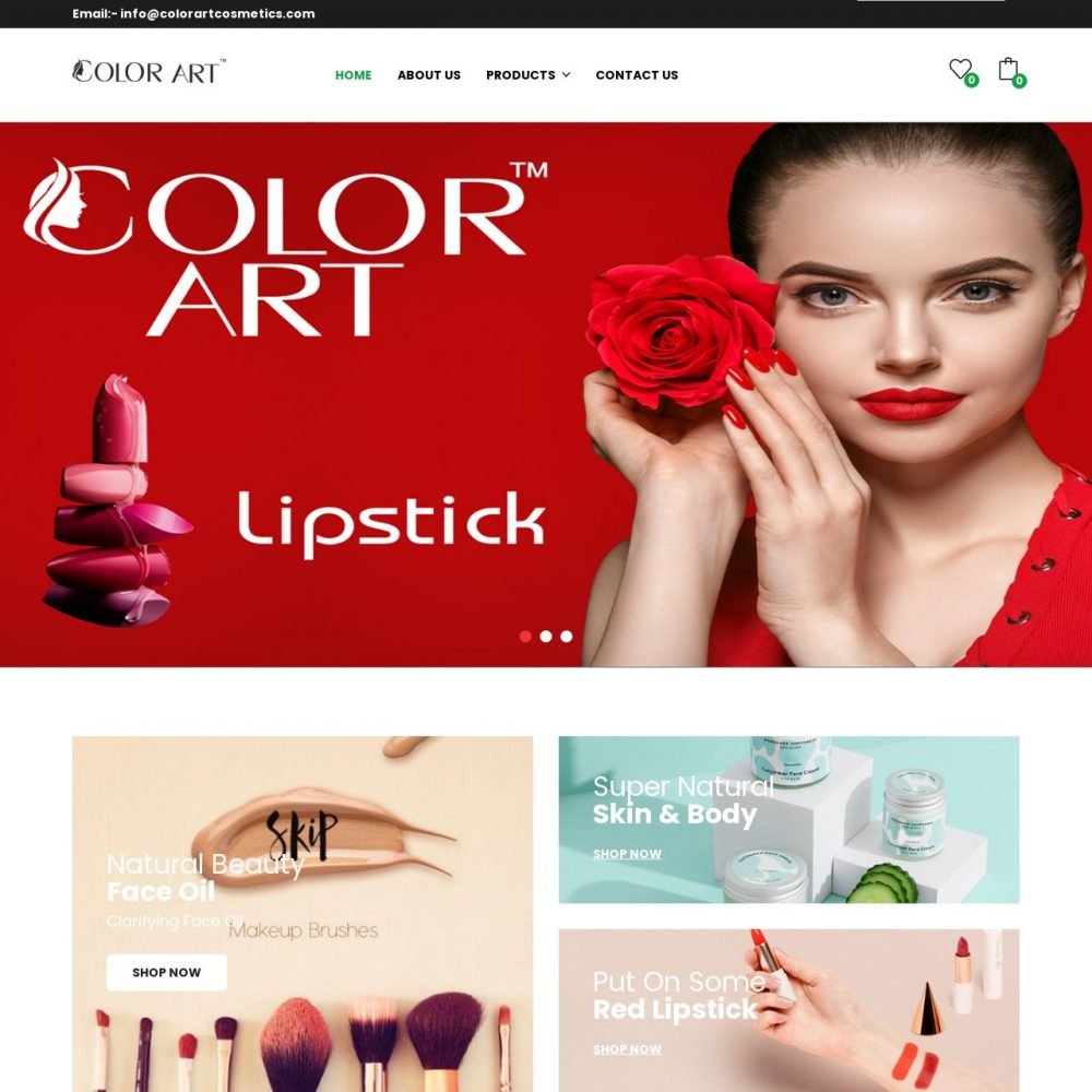 Color Art Cosmetics – Ecommerce Site