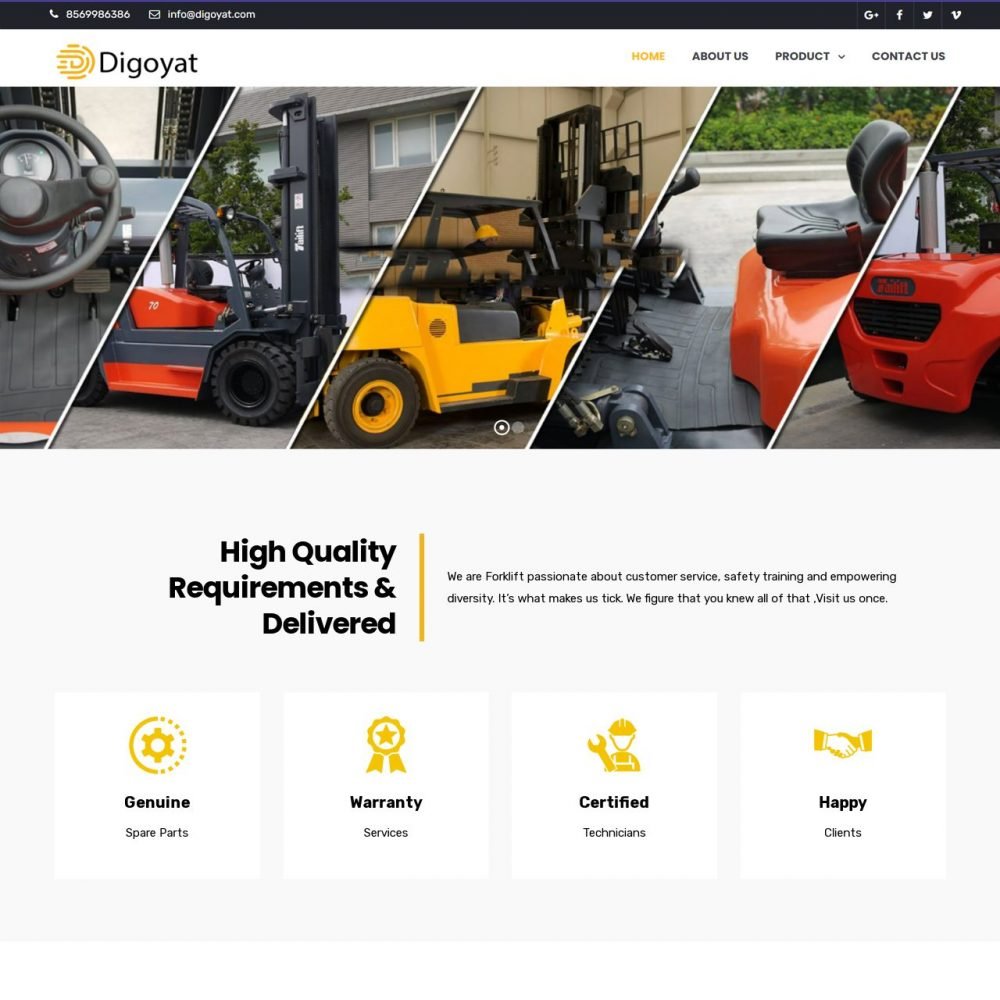 Digoyat – Industry Manufacturing Website Designing