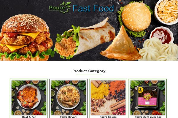 Poure India – Ecommerce & Food Website