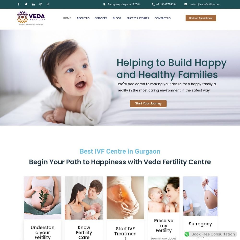Veda Fertility – Informative and Medical Website