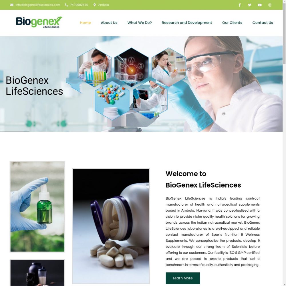 BioGenex LifeSciences – Medical Website