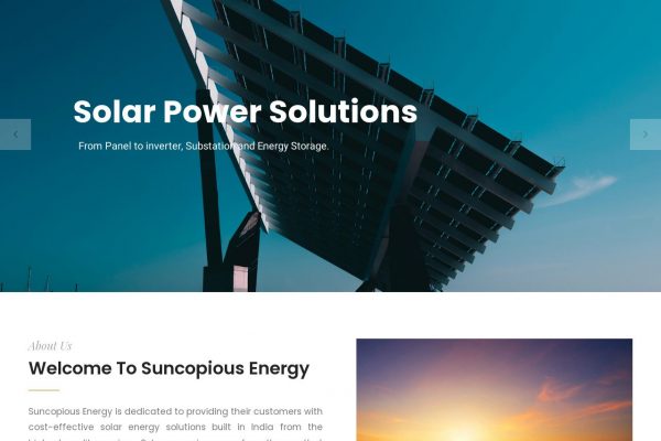 Suncopious Energy – Solar Website