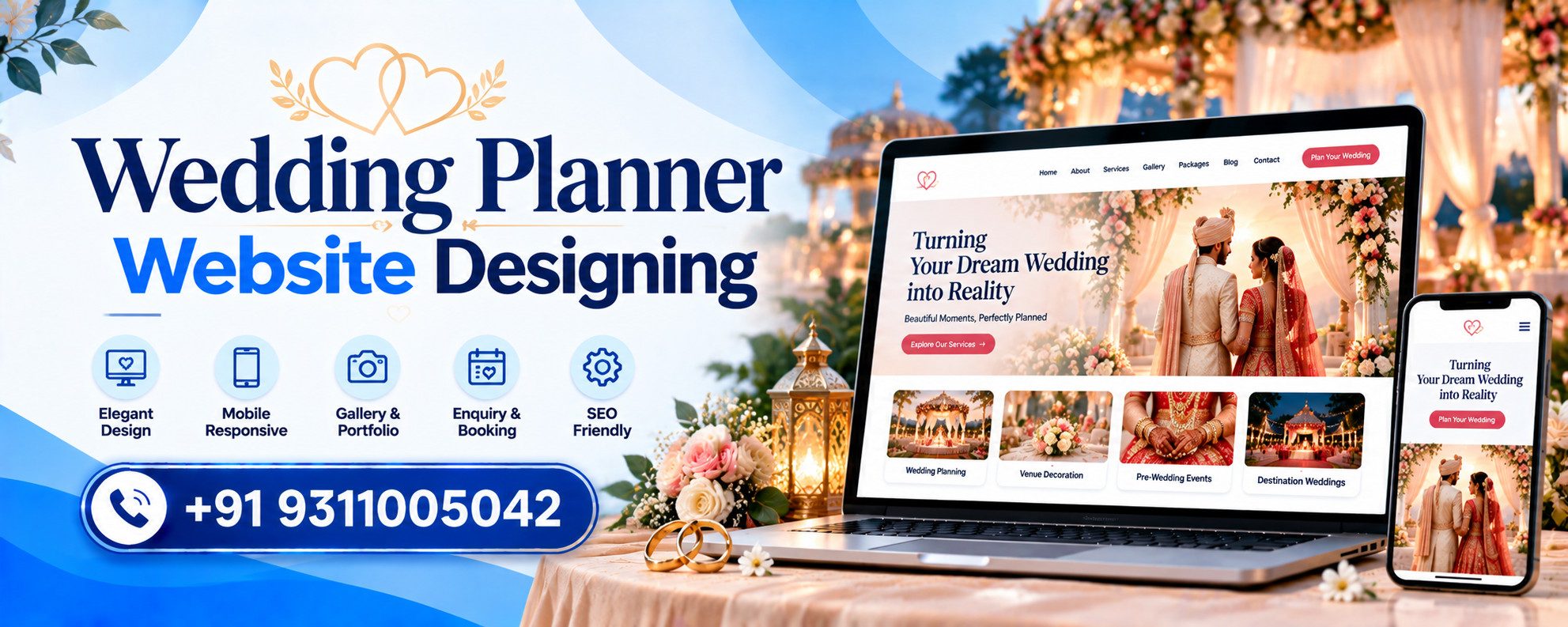 Wedding Planner Website Designing banner